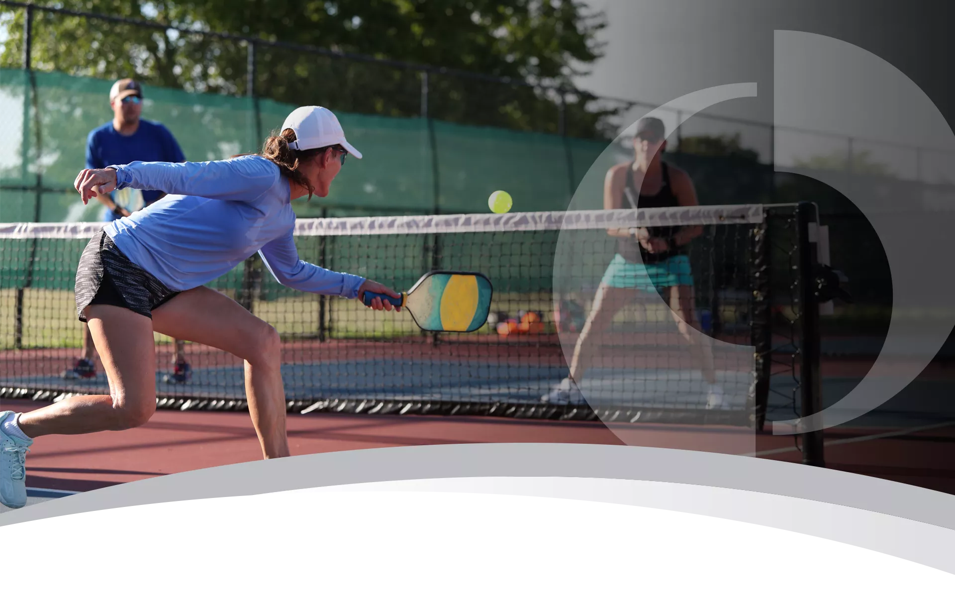 playing pickleball